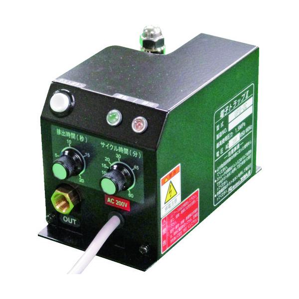 【メーカー】●（株）フクハラ【仕様】●使用圧力(MPa)：1.5●接続口径：入口G1/4B、出口Rc1/4●幅(mm)：95●奥行(mm)：208●高さ(mm)：119●電源(V)：単相100●ドレン排出量(cc/5秒/0.7MPa)：24...