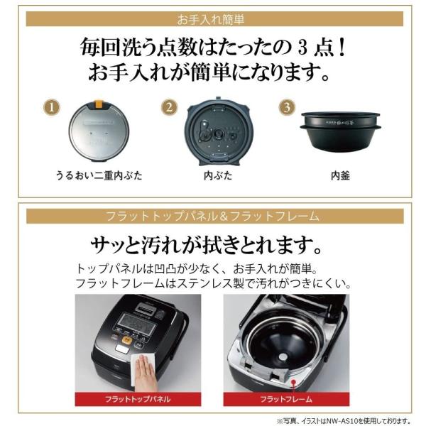 象印 炊飯器 圧力ih式 鉄器コート極め羽釜 炊飯器 キッチン家電 5 5合炊き プライムホワイト Nw 10 Wz 圧力ih式 キュウリ雑貨店