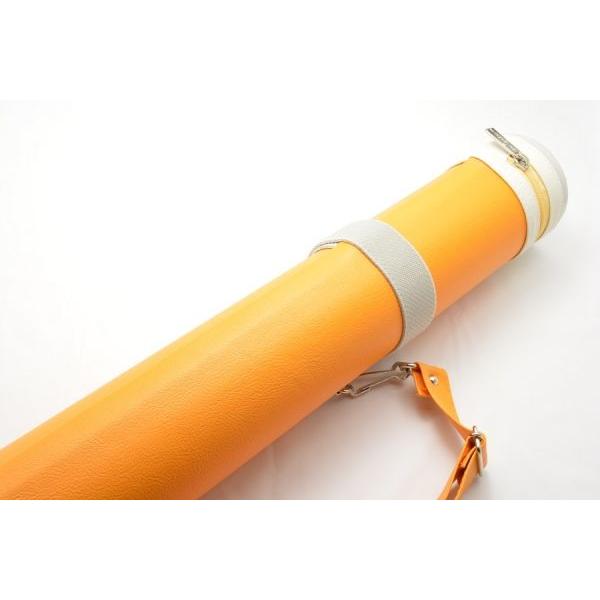 レザー矢筒 オレンジ マジックバンド付き サイズ中 100cm 105cm