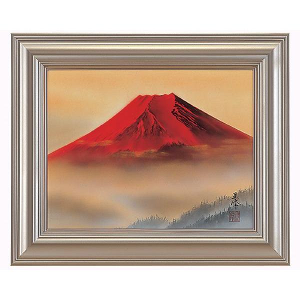 “赤富士”真作 日本画 貴峰 赤富士 ワイド 額付絵画 油絵 Yahoo!オークション - 貴峰 絵画 富士山 赤富士 立体画 油絵