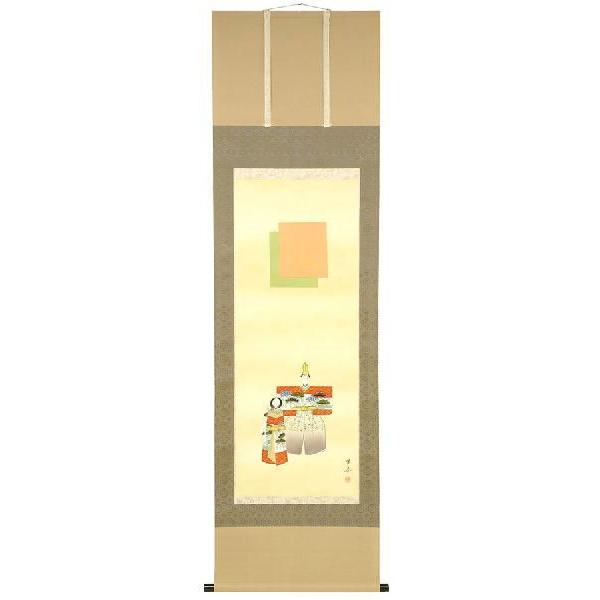 【丹頂鶴羽化図】喜田華堂 2664 雛 誕生 掛け軸 肉筆 丹頂鶴羽化図】喜田華堂 2664 雛 誕生 掛け軸 肉筆