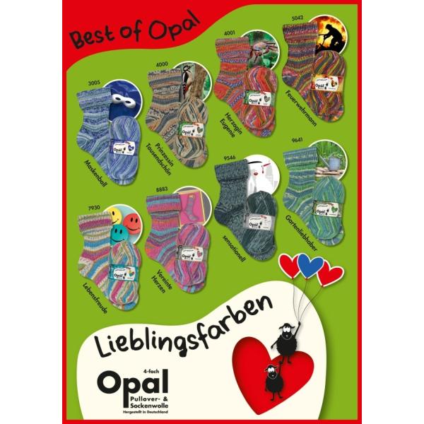 Opal Lieblingsfarben オパール リープリングスファルベン〜私の好きな色〜　4本撚り 靴下用毛糸