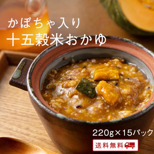 おかゆ レトルト 米 雑穀 雑穀米 国産 無添加 ブレンド もち玄米 送料無料 九州 腸活 温活 十五穀米 お粥 かぼちゃ入り 15食セット Ko 15p 九州のごちそう便ヤフー店 通販 Yahoo ショッピング