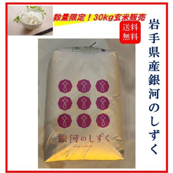 米 お米 30kg 岩手県産 銀河のしずく 玄米 令和6年産 送料