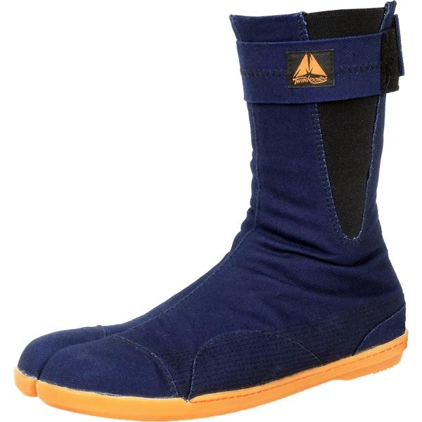 荘快堂 ツインフーブス TH-340F 藍染綿布　高所用股付安全シューズ  樹脂製先芯 24-29cm