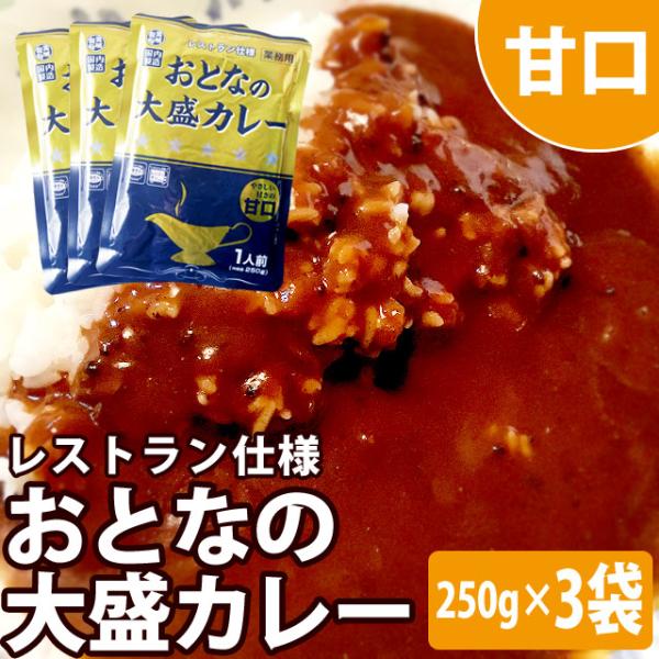 おとなの大盛カレー60個セット　レトルト　レストラン仕様 おとなの大盛りカレー レストラン仕様 辛口 220g×3袋 レトルト