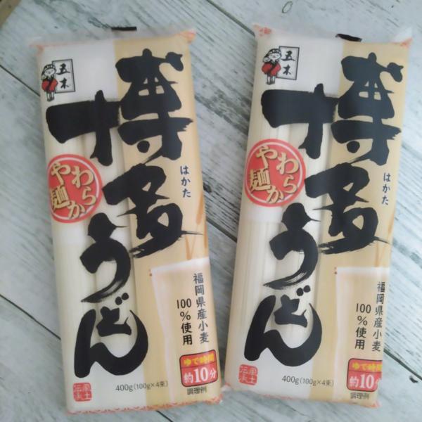 五木食品 博多うどん100g×4束 2袋セット メール便送料無料 ポイント消化 乾麺