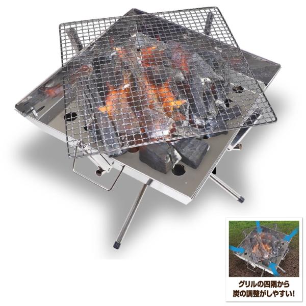 焚き火台 焚火台 コンパクト ソロ バーベキューコンロ 小型 アウトドア
