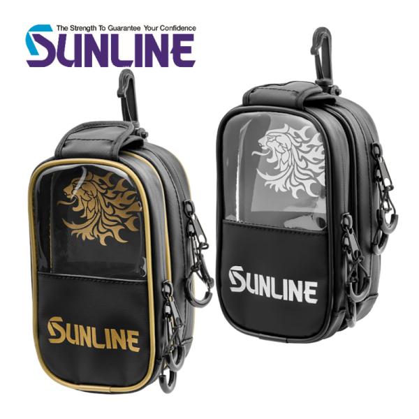 [Release date: April 30, 2026]SUNLINE ステータスフローティングベスト、D環等に取り付けが可能なポーチ。収納スペースを２つ設け、透明側にはスマホの収納を想定。もう片方には小物類や小型ルアーケースを収納可能...