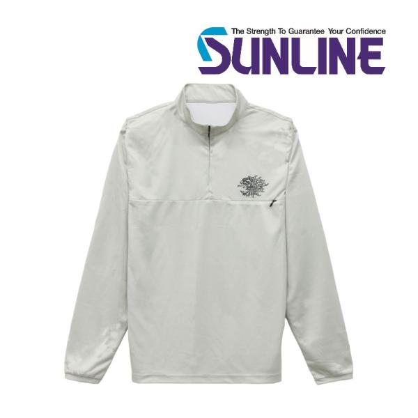 3LサイズSUNLINE サンライン獅子ジップシャツ半袖 SUW-04216CW