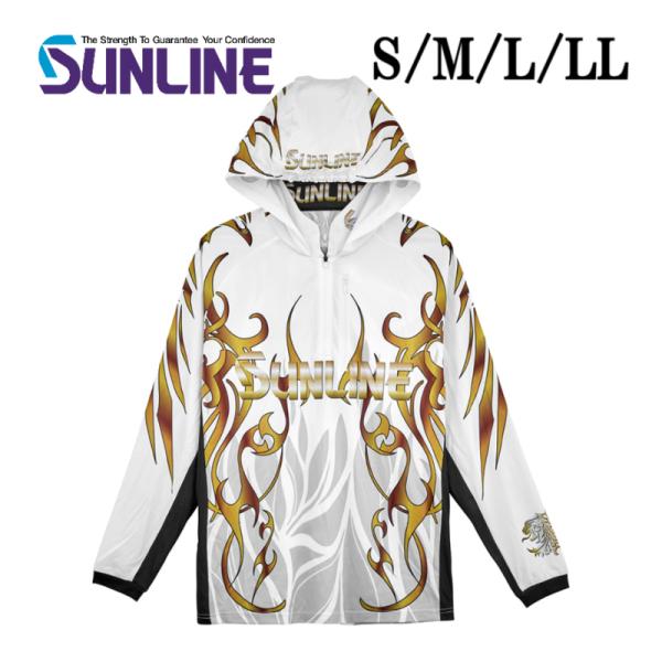 サンライン PRODRY プロドライ ロングフーディ SUW-04602CW ホワイト S M L LL パーカー フィッシングウエア 磯釣り 鮎 船 ルアー (2026年新製品)