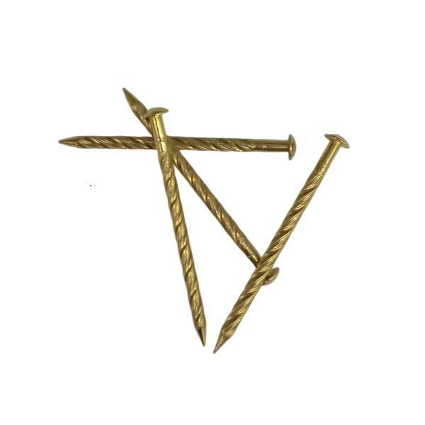 真ちゅう釘　スクリュー　丸頭　1kg入1kgあたりの本数（約）＃16×25：約2220本＃15×32：約1360本＃14×38：約940本＃13×45：約550本＃12×65：約390本＃12×75：約390本