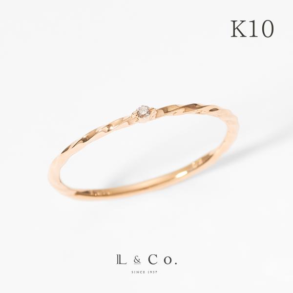 Jewel closet by L&Co. リング ダイヤモンド 0.01ct K10 PG ピンク 