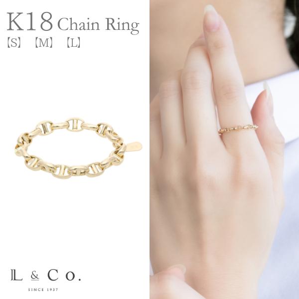 Jewel closet by L&Co. K18 18金 リング スカル チェーンリング