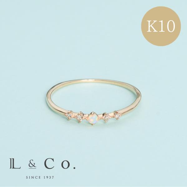 Jewel closet by L&Co. リング レディース オパール ハート K10 10金 