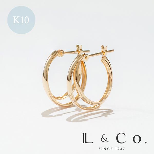 Jewel closet by L&Co. ピアス レディース メンズ 2連 フープ 地 Jewel closet by L&Co. ピアス レディース メンズ 2連 フープ 地