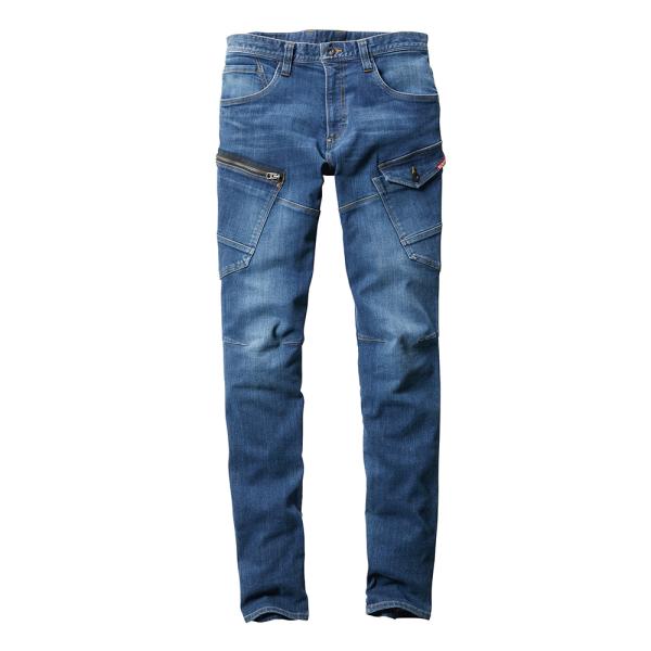 BURTLE（バートル）5002 コーデュラ・ストレッチデニムカーゴパンツ｜ストレッチ 作業着 耐久性 コーデュラ 男女兼用 ユニセックス デニム