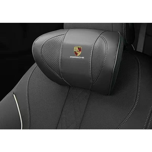 ポルシェ Porsche 車用記憶 通気性弾性 ネックパッド レザー 首 ネック 2個 4色選択可