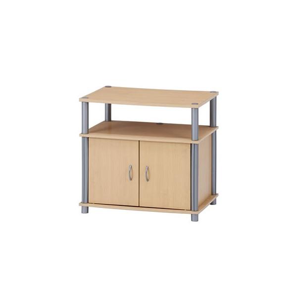 収納付きのテレビ台。AV機器収納スペースもあり。幅60cmカラー：ナチュラル素材・材質：プリント紙化粧パーティクルボード・プラスチックサイズ（幅×奥行×高さ）：約60×39.5×58cm本体重量：約10kg天板耐荷重目安：約15kg24型テ...