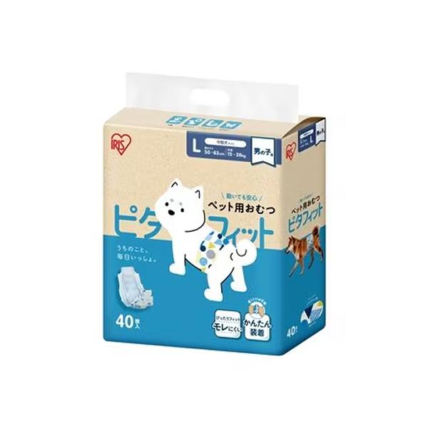 I-4967576785860 アイリスオーヤマ ペット用おむつ ピタフィット 男の子用 Lサイズ 40枚入り MNPD-L40