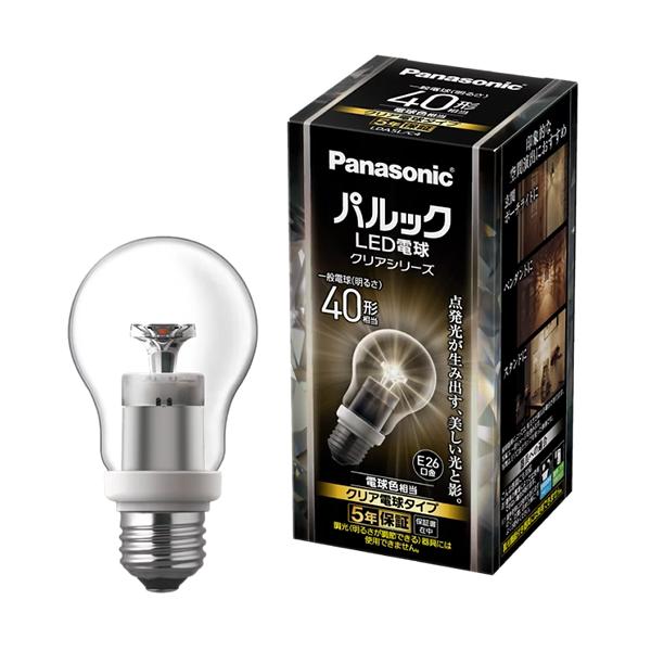 LDA5LC4 パナソニック パルックLED電球 クリアシリーズ 5.1W (電球色相当） E26口金 40形相当