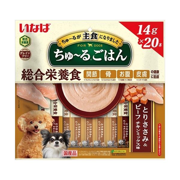 他サイト： P-4901133441776 いなばペットフード  ちゅーるごはんビーフチキン１４ｇ２０本の商品画像