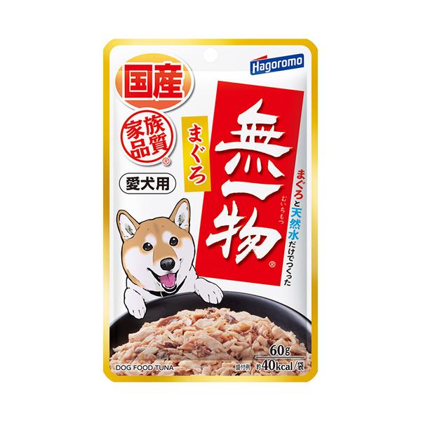 P-4902560607551 はごろもフーズ 愛犬用 無一物パウチ まぐろ 60g 犬用フード
