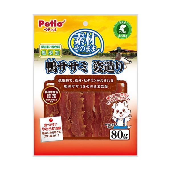 他サイト： P-4903588132285 ペティオ 素材そのまま 鴨ササミ 姿造り 80g 犬用おやつの商品画像