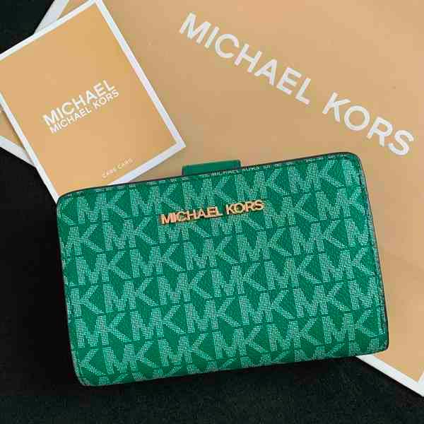 マイケルコース 財布 グリーン 二つ折り財布 MICHAEL KORS