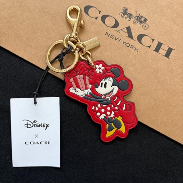 COACH（コーチ） x ディズニー コラボ ミニーマウス キーホルダー