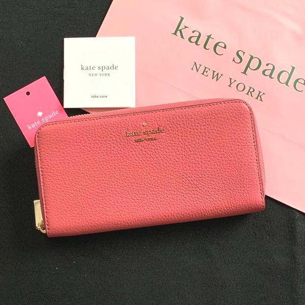 kate spade NEW YORK ケイトスペード 財布 長財布 レザー ピンク kate spade NEW YORK ケイトスペード 財布 長財布 レザー ピンク