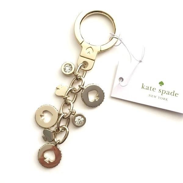 KATE SPADE キー ホルダー ホワイト【KS-207】 - 小物 KATE SPADE キー ホルダー ホワイト【KS-207】 - 小物