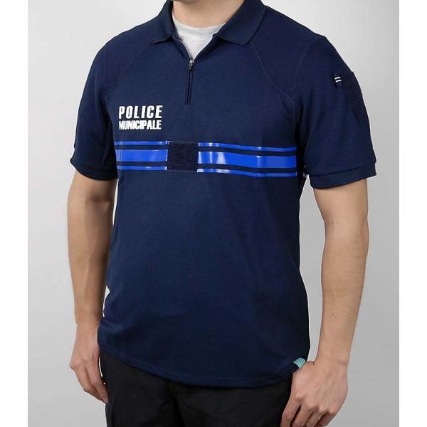 フランス自治体警察 POLICE MUNICIPALE ネイビー ハーフジップ