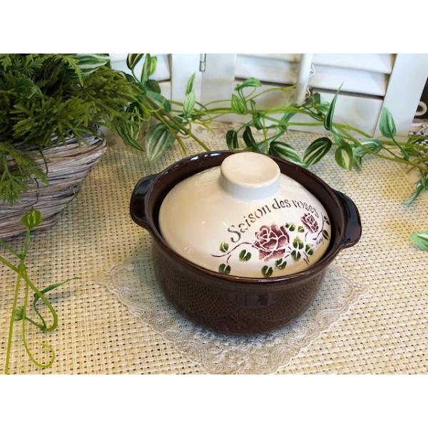 セゾンドローズ片手鍋ホーロー