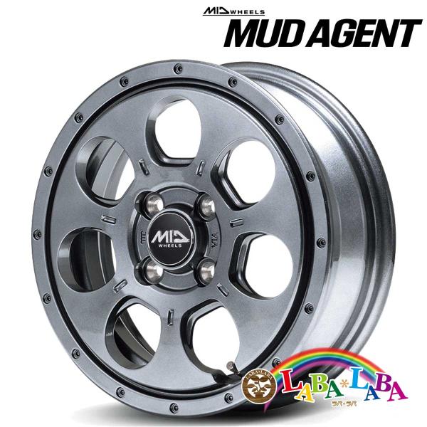 ホイール 12インチ 12×4.0J +40 PCD100 4穴 MID ROADMAX MUDAGENT (1240 +40 100-4H)