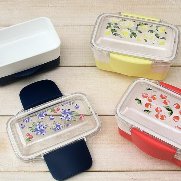 ドームランチ2段 サニーフルーツ (チェリー ベリー レモン) お弁当箱