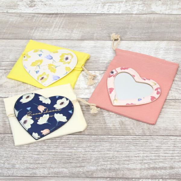 ハートミラー レベッカ 　手鏡 コンパクトミラー 化粧直し ギフト おしゃれ 大人 かわいい 可愛い ラボクリップ