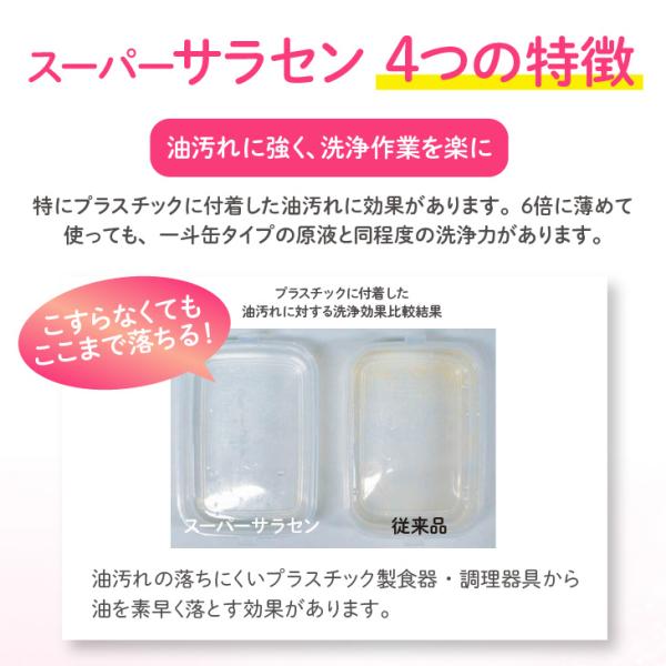 食器用液体洗剤「スーパーサラセン」4kg ※専用ボトル付き | 衛生