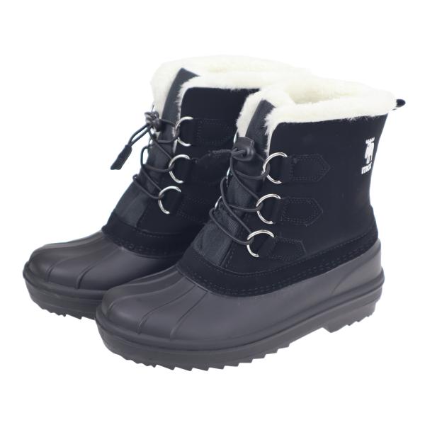 北欧生まれの大人気ブランド【moz】の防寒レディースブーツ。内側がボア仕様なので足元を暖かく接地面から約5ｃｍ防水仕様＆アッパー部分は撥水加工なので雪や雨でも安心軽量素材を使用しているので快適な履き心地雪道でも滑りにくい大きめのデコボコ靴底...