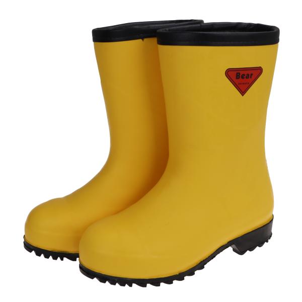 SIBATA シバタ工業 メンズ 防寒長靴 倉庫 寒冷地 運輸現場にも AC092 カバー付き イエロー セーフティベアー ＃1011 SIBATA シバタ工業 メンズ 防寒ブーツ 冬