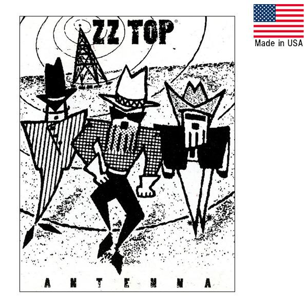 メタルサイン "ZZ TOP" "ANTENNA" ZZトップ アンテナ 看板 縦41cm×横32cm アメリカ製 ■ ロックバンド 音楽 アルバム 壁掛け サイン ショップ