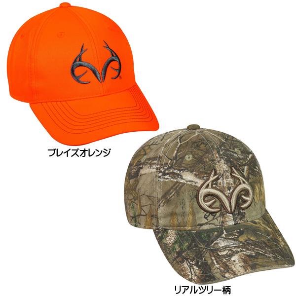 リアルツリー ロゴ 刺繍 キャップ メンズ ブレイズオレンジ リアル