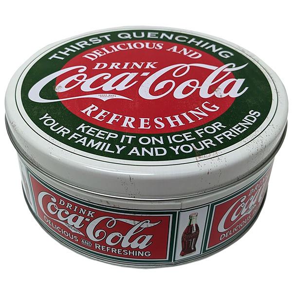 Coca-Cola コカコーラ クラシック ティン ラウンド ボックス □ ブリキ