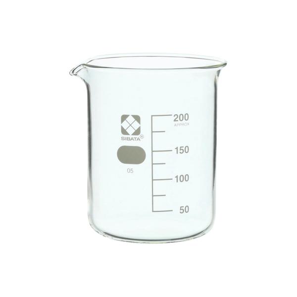 ビーカー 目安目盛付 200mL 010020-200A 1個 柴田科学(SIBATA)