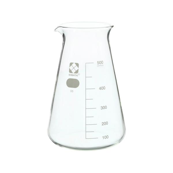 コニカルビーカー 目安目盛付 500mL 010050-500A 柴田科学(SIBATA)