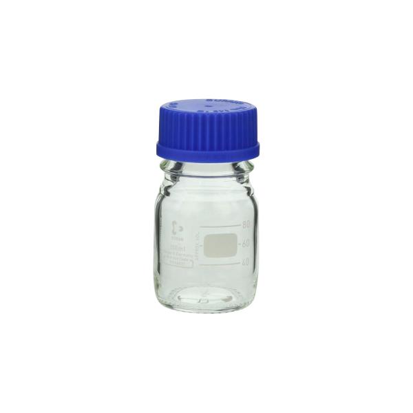 ねじ口びん(メジュームびん) 青キャップ付 100mL 017200-100A