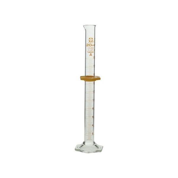 メスシリンダー カスタムA 20mL バンパー付 026500-20 柴田科学(SIBATA)
