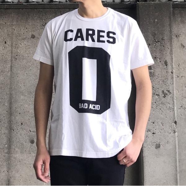 UNIF（ユニフ） BAD ACID Tシャツ 0 CARES Tee - WHITE : LABO-04