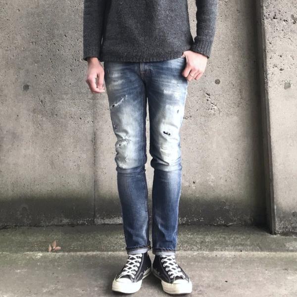ヌーディージーンズ nudie jeans デニム ダメージ THIN FINN