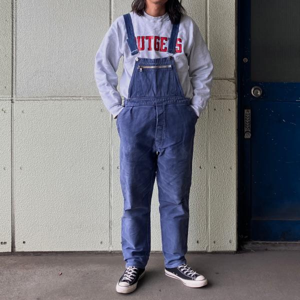 70s ドイツ軍 オーバーオール モールスキン ダブルニー ユーロワーク 70s ドイツ軍 オーバーオール モールスキン ダブルニー ユーロワーク